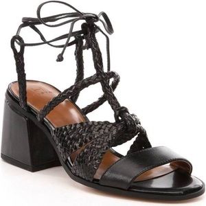 Halston block heel sandal